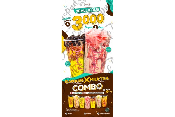 Promo Reguler Banana X Milktea Fruity X 3000